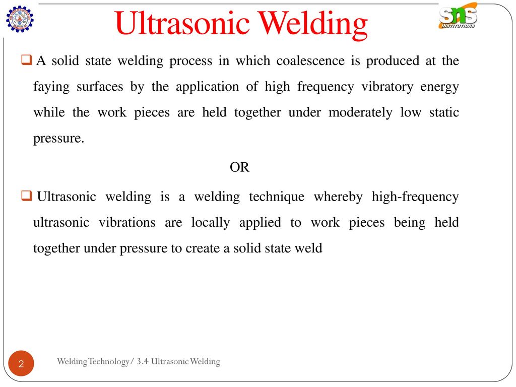 Ultrasonic deals welding ppt